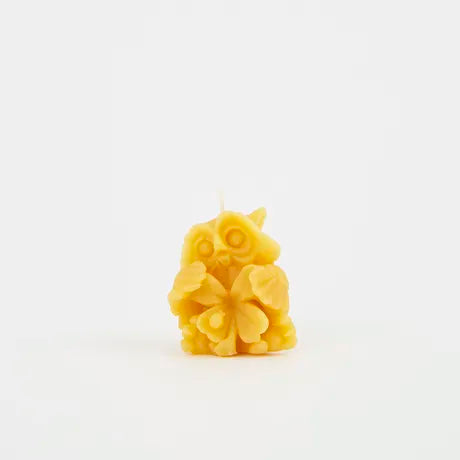 bougie chouette trèfle à quatre feuilles