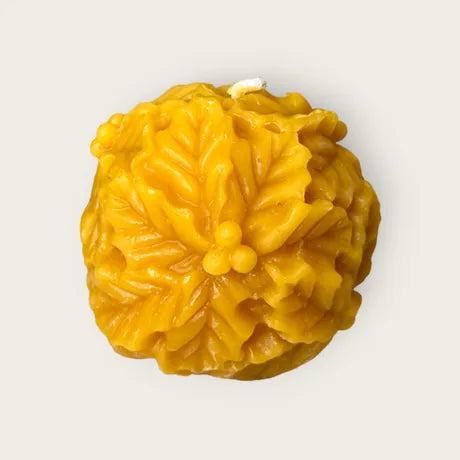 holly sphere candle