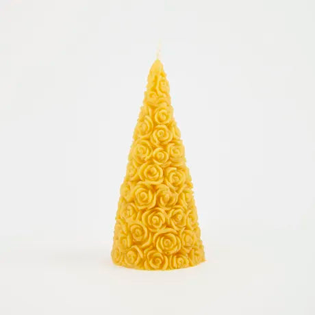 bougie rose sapin